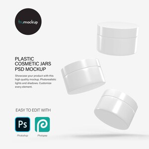 Digitala plastburkar - Kosmetisk produktmodell - PSD / PNG / JPG