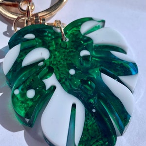 Monstera leaf keyring-Design A