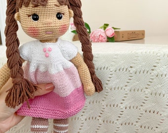 Muñeca Amigurumi en venta, muñeca terminada Amigurumi, muñeca amigurumi, juguetes amigurumi, regalo, amigurumi en venta