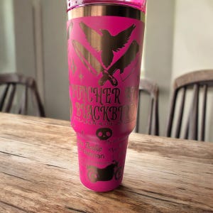 Ruinous Love Triology 40 Oz tumbler with straw- Butcher and Blackbird, leather and lark, scythe and sparrow