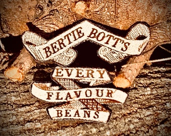 Cidade mágica, escola mágica, feijões doces, patch bordado de todos os sabores