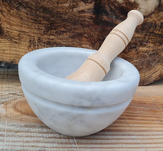 carrara marble mortar and pestle