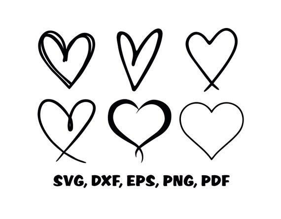 Heart SVG, Heart Shape SVG, Valentine Heart Clipart, Cricut Cut Files,  Hearts Silhouette, Valentines Dxf Png Eps, Vector, Digital Download