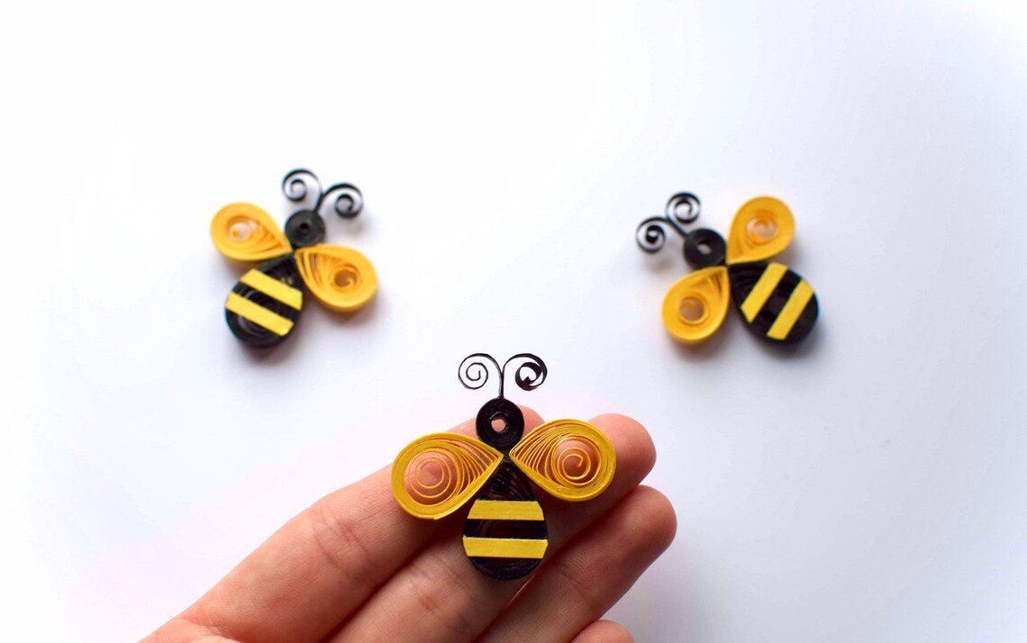 Quilling Bumble Bee Quilled Fridge Beautiful Etsy