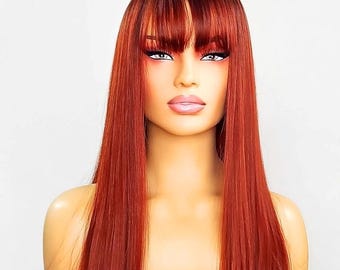 Red Wig Synthetic