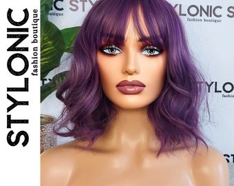 Purple Wig | Wavy Wigs | Bob Wigs