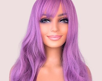 Purple Wavy Wig