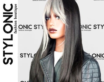 Silver and Black Wig