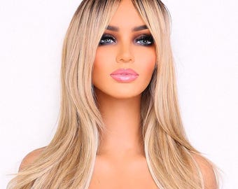 Blonde Wig with Bangs