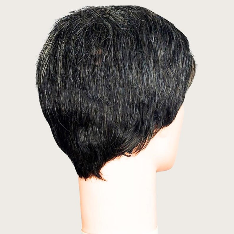 Gray Wig for Men - Mixed Silver Fringe, Synthetic Cosplay Costume, Man Daily Wear, Glueless Wigs