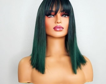 Parrucca verde caschetto