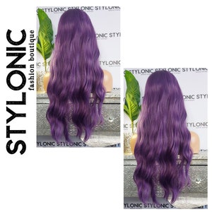 Deep Purple Wig Edgy Wigs Disco Wig image 10