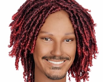 Ombre Red Dreads Wig