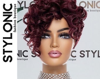 Burgundy Wig - Curly Wigs