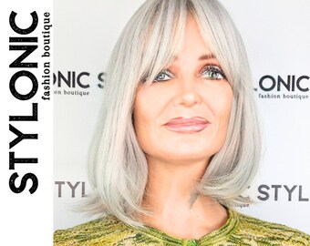 Grey Hair Wig | Bob Wigs | Old Woman Wig