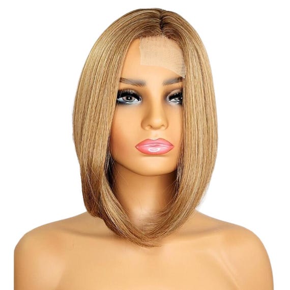 Ash Blonde Bob Wig With Bangs: 14