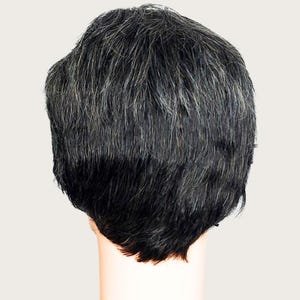 Gray Wig for Men - Mixed Silver Fringe, Synthetic Cosplay Costume, Man Daily Wear, Glueless Wigs