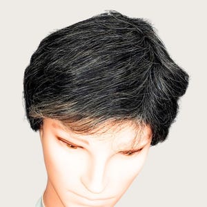 Gray Wig for Men - Mixed Silver Fringe, Synthetic Cosplay Costume, Man Daily Wear, Glueless Wigs