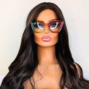 Chocolate Brown Wavy Wig: 26&quot; Heat-Safe Synthetic Hair, Glueless Daily Wear Wigs