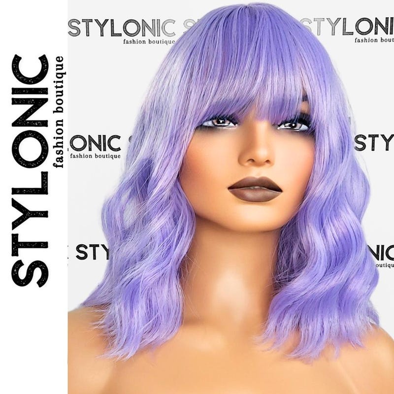 Flirty Flick Neon Purple Wig for Women