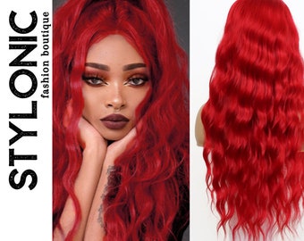 Lacefront Red Wig - Bright Red Wig