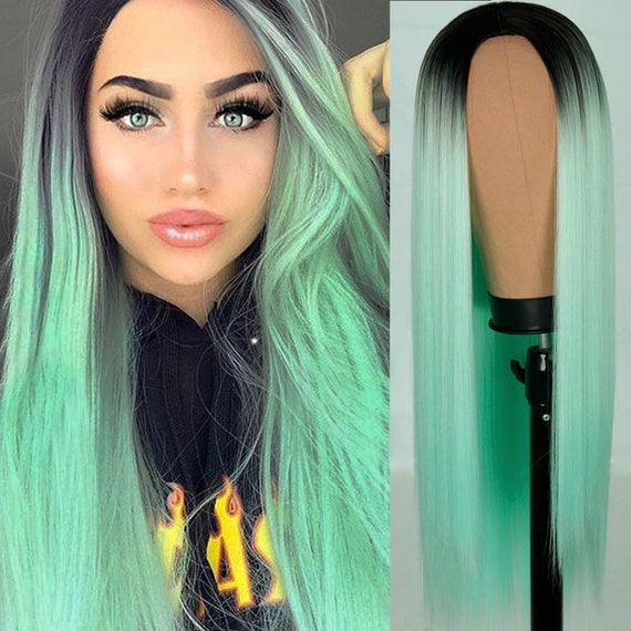 Mint hair wig deals