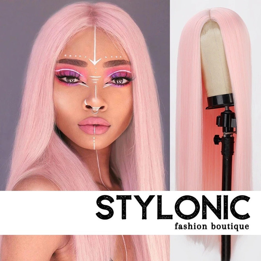 Pink Lace Front Wig - Etsy UK