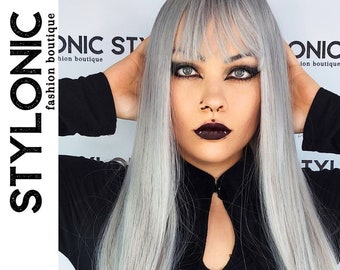 Cosplay Wig Long Silver Straight