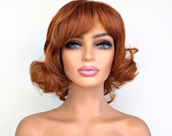 Ginger Wig with Bangs