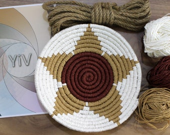 African Basket Craft Kit | With Video Tutorial, Template and Materials | Wall Plate Basket Kit | FULL KIT | MODEL 07