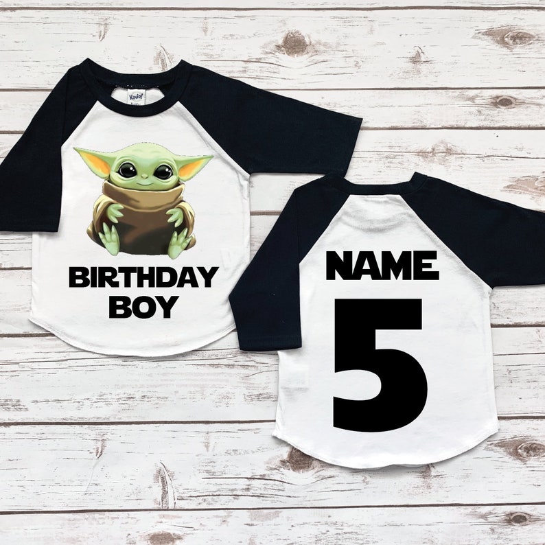Baby Yoda Birthday Boy Shirt Star Wars Birthday Shirt Star - Etsy