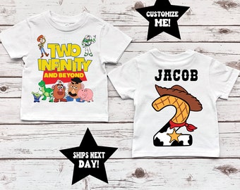 2 infinity and beyond, toy story shirt, buzz lightyear shirt, toy story birthday shirt, to infinity and beyond tee