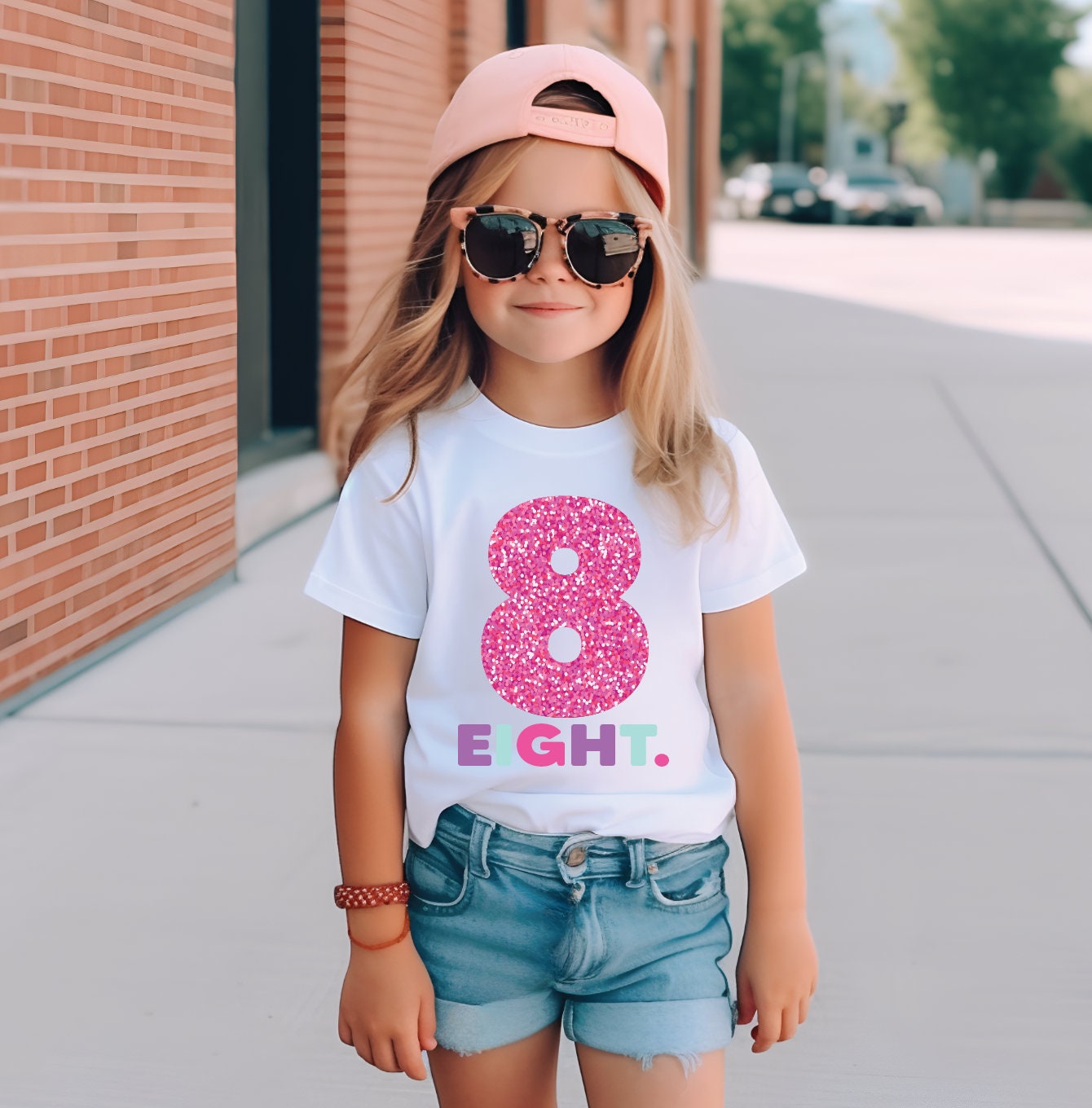 Kids Christmas Gift T-shirt 8 Year Old Girl, This is What an Awesome Looks  Like Girls Birthday Organic Cotton 