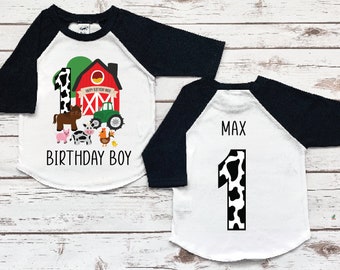 Farm Animal Birthday Shirts | Barn Birthday Boy Shirt | Family Barn T-shirts | Personalized Family Birthday Shirts | Birthday Boy