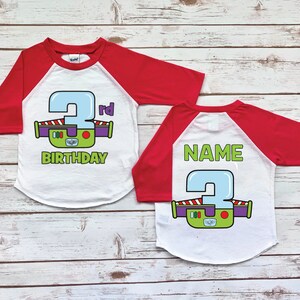 Buzz 3rd birthday shirt, First Birthday,  toy story shirt, buzz lightyear shirt, toy story birthday shirt, to infinity and beyond tee