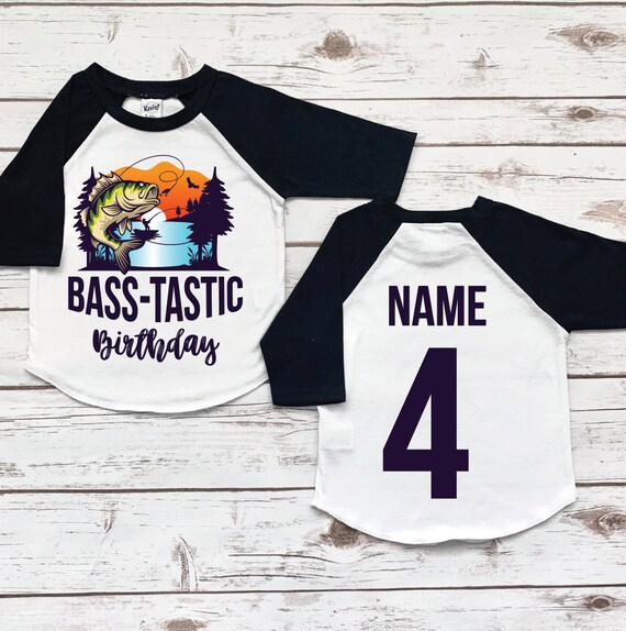 Fishing Birthday Shirt Bass Birthday Shirt Kids Fish Shirt Etsy