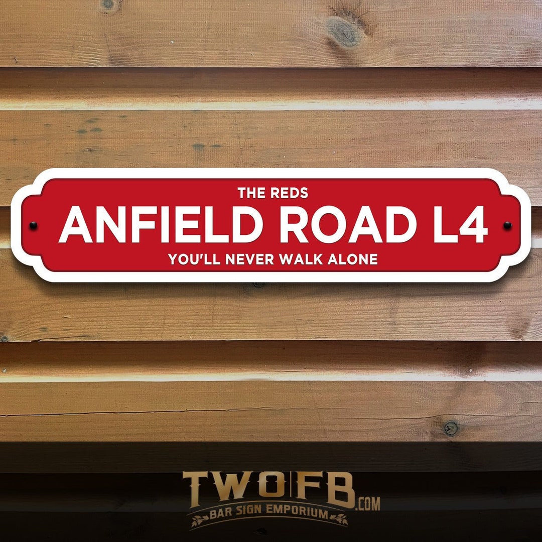 Personalized Liverpool FC Street Sign: Custom Aluminum Football Plaque ...