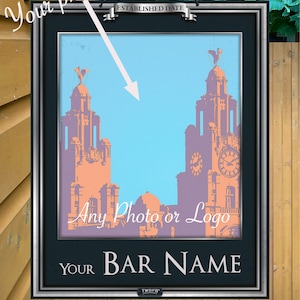 Personalized Photo Bar Sign: Custom Metal Pub Sign