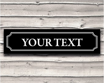 Personalized Vintage Style Bar Sign: Custom Metal Road Sign