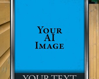 Design your own AI Bar Sign : Traditional Silver