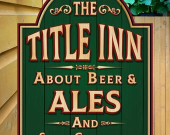 Personalized Home Bar Sign: Traditional Pub - Big Pub