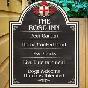 Personalized Home Bar Sign: Rose Inn Pub Decor