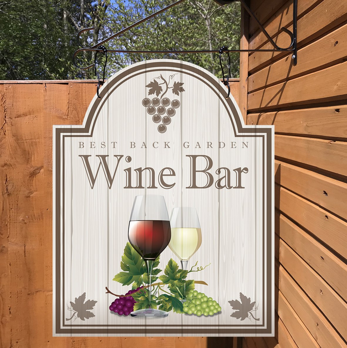 PERSONALISED OUTDOOR BAR SIGN DRINKING AREA SMOKING SIGN YOUR OWN NAME SIGN WINE