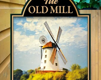 Personalized Home Bar Sign: Custom Metal Pub Decor - The Old Mill