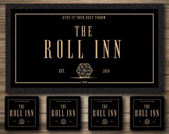 Personalized Home Bar Runner: Roll Inn Custom Rubber Spill Mat