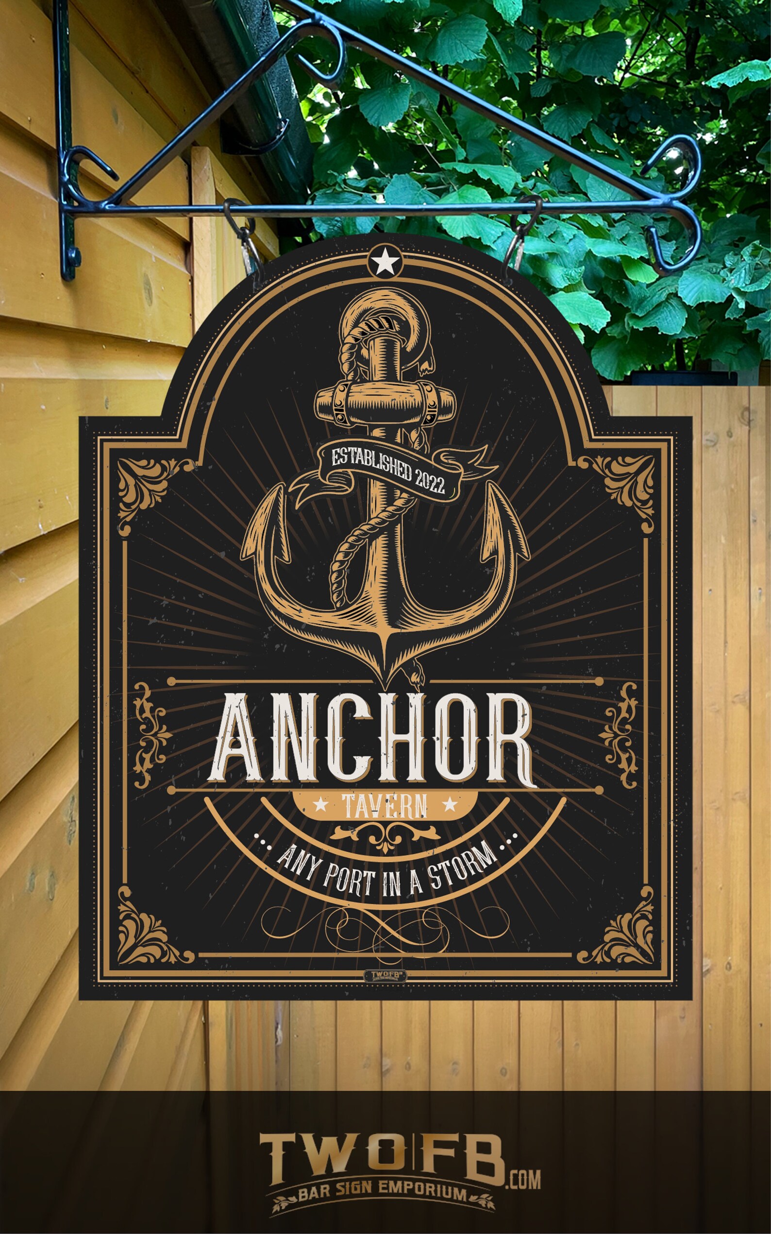 Personalized Anchor Metal Home Bar Sign - Custom Pub Decor - Etsy