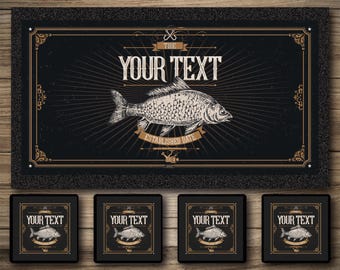 Personalized Home Bar Runner: Fish Inn Spill Mat