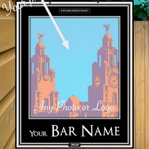Personalized Photo Bar Sign: Custom Metal Pub Sign