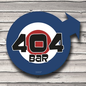 Personalized Metal Home Bar Sign: Lindos 404 Bar Replica
