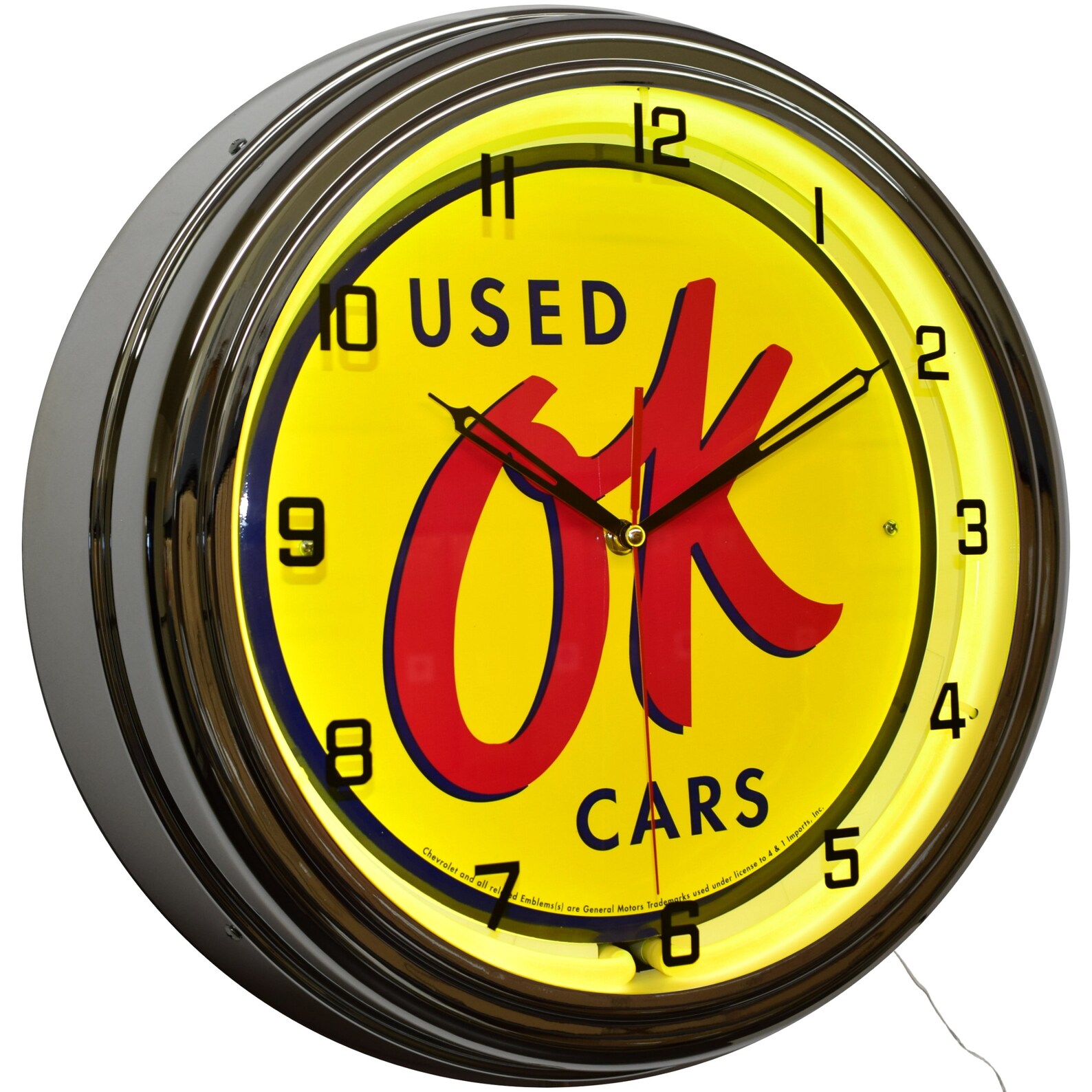 OK Used Cars Sign Yellow Neon Clock Garage Decor 16 Etsy